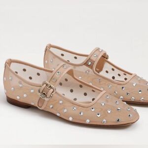 Sam Edelman Tan Flats with Silver Accents